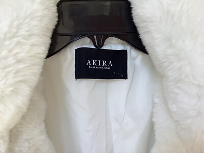 Akira Faux Fur White Jacket Size Large Very Plush NWOT | eBay