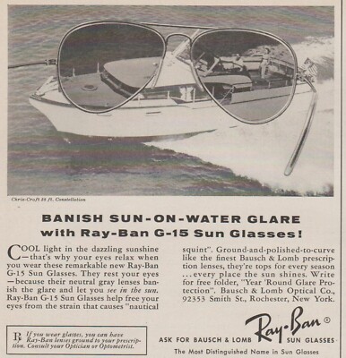 1956 Ray-Ban Sunglasses Boat 