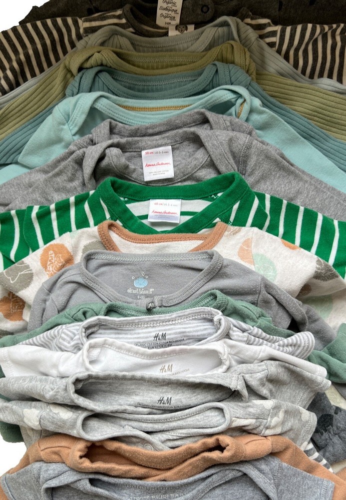 Neutral Baby Clothes Lot Newborn to 6 Months Hanna Andersson Cloud Island H&M