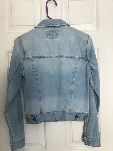 blue waist length denim jacket 