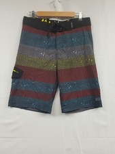 Maui and Sons Board Shorts Men's Size 32 Multicolor Shark 4 Way Stretch Swim