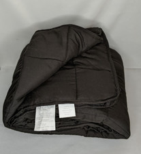 PRE OWNED Weighted Blanket TWIN SIZE 15Lb 48"X72" Glass beads filling - black