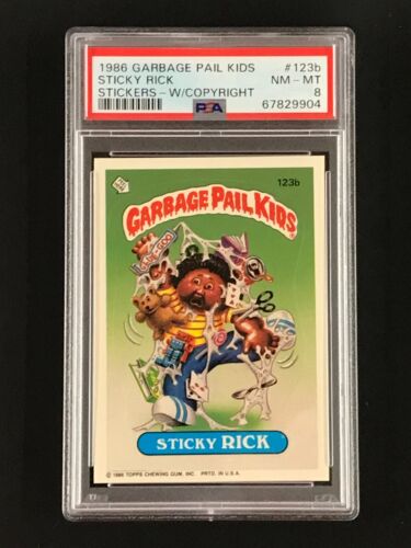 PSA 8 Garbage Pail Kids Series 3 1986 Sticky Rick #123b NM-MT! - Picture 1 of 3