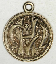 1858-1901 CANADA LOVE TOKEN VICTORIA SILVER  DIME ~ VHM INITIALS ~ LOOP AT TOP!