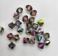 24pc Swarovski Crystal Vitrail Medium Bicone 5301 Beads; 6 Sizes