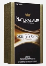Trojan NaturaLamb Lubricated Luxury Latex Free Natural Skin Condoms 10 Ct 03/29