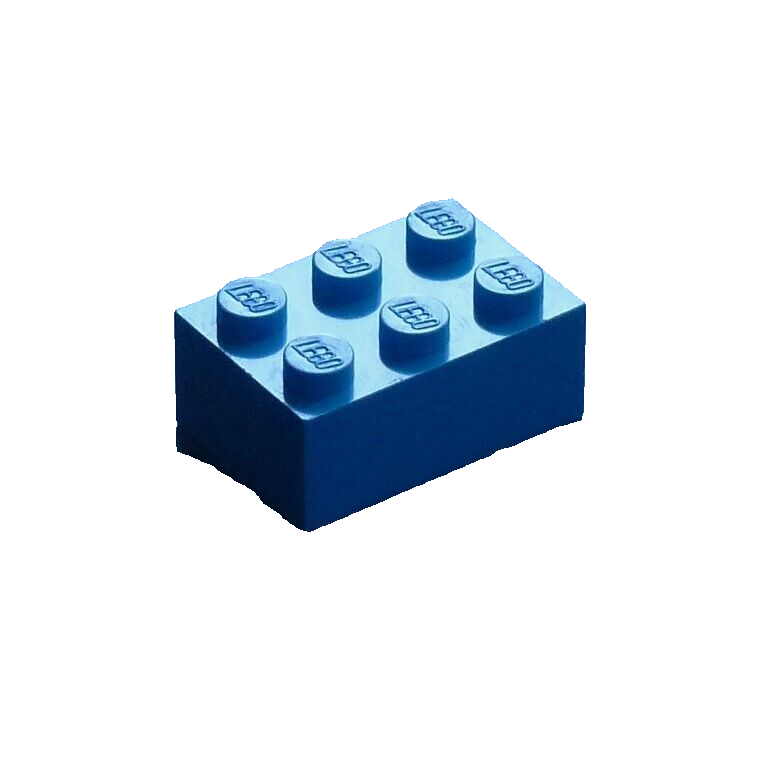 Vintage Lego Blue X x High Stud Basic Building Block UK