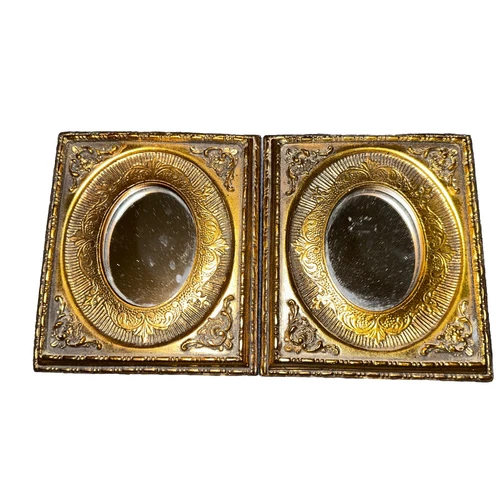 Pair Of Antique Wood And Gold Mirrors