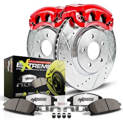 KC1617-26 Powerstop 2-Wheel Set Brake Disc and Caliper Kits Front for Chevy G6