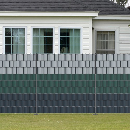 30 Stück Sichtschutzes Sichtschutzstreifen Doppelstabmatten Hart-PVC Zaun Folie - Bild 13 von 14