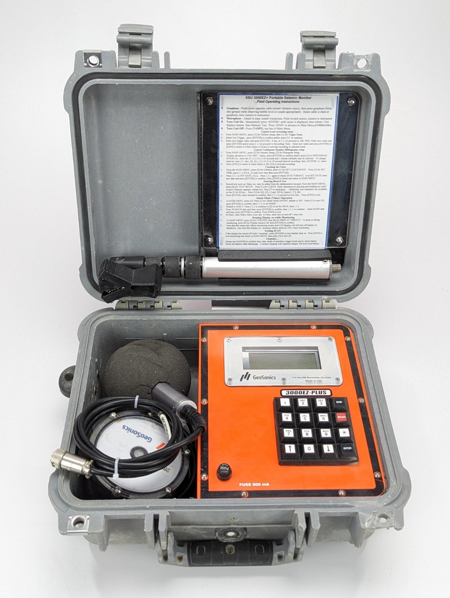 GeoSonics SSU 3000EZ Plus Seismograph, Portable Seismic GeoSonics SSU 3000EZ Plus Seismograph, Portable Seismic