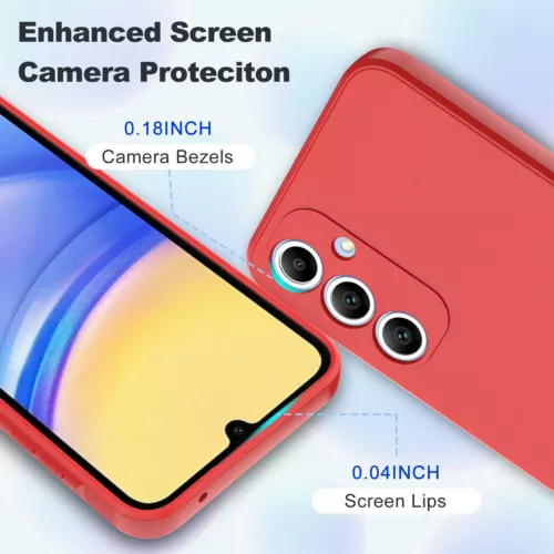 For Samsung Galaxy A05 A15 A25 A55 5G Silicone TPU Soft Phone Case Tempered film - Picture 23 of 47