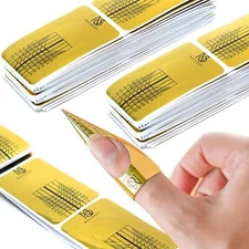 Nail Forms for Gel Builder - 100 Pcs Self Adhesive Nail Extension Stickers for