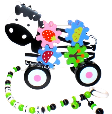 SMALL FOOT Nachziehtier Zebra mit Namen Spielzeug Motorik Baby Ziehtier