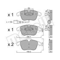 Metelli BremsbeläGe Bremsbelegsatz Vorne FüR Vw Tiguan Sharan Audi Q3 Alhambra