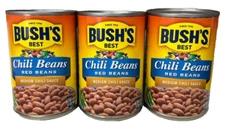 Bush's Best Chili Beans Red Beans in Medium Chili Sauce 16 oz (3 Pack)