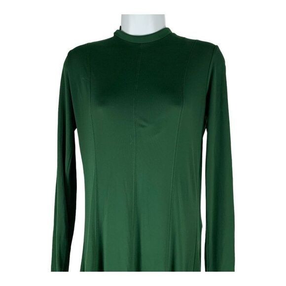 専用 zassi macra Zara Long Green Maxi Dress With Long Sleeves & High Neckline