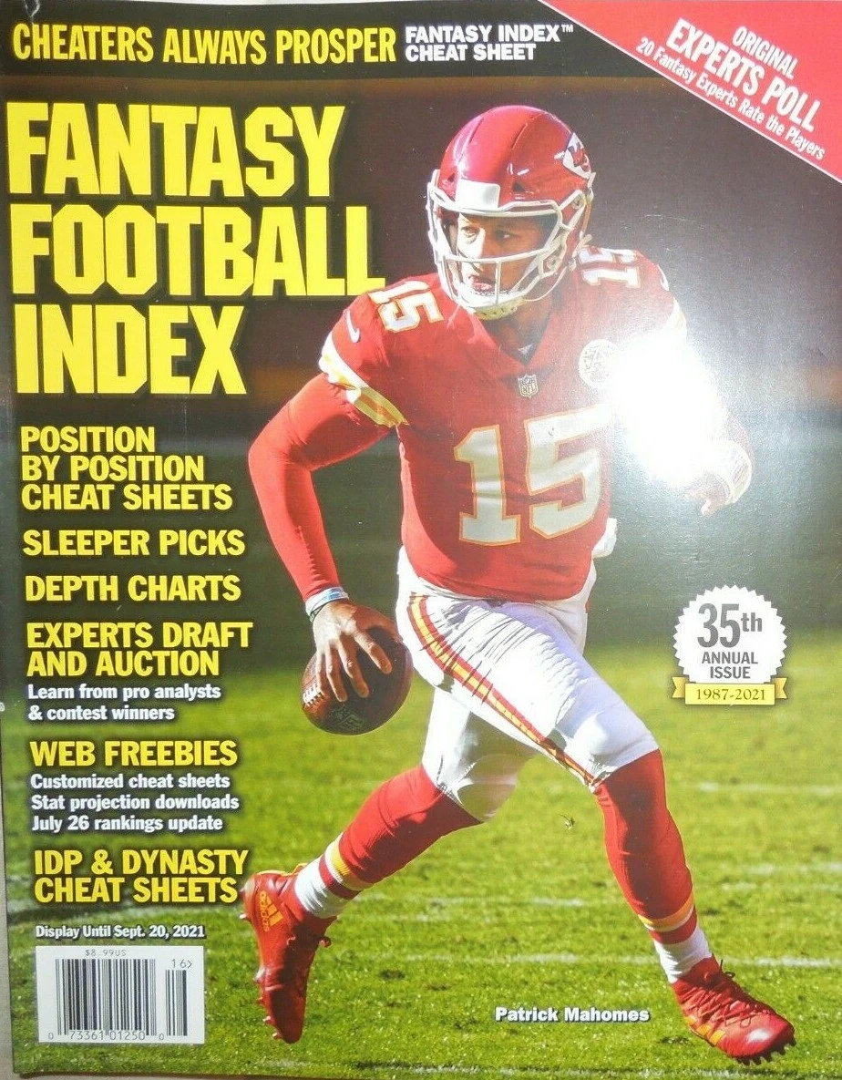 FANTASY FOOTBALL INDEX cheat sheets PATRICK MAHOMES sleepers