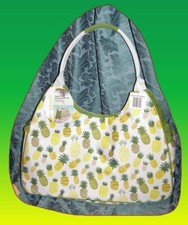 Borsa da spiaggia NUOVA GRANDE con marsupio da nuoto stampa ananas giallo