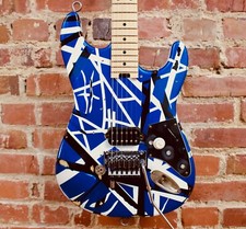Evh Striped Series Relic'd Blue/black/white Striped