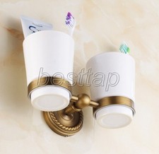 Antique Brass Wall Mounted Bathroom Accessories Toothbrush Holder sba275