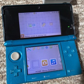 Nintendo 3DS Aqua Blue Handheld Handheld Console System CTR-001 Tested USA