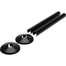 Talon Snappit Pipe Cover & Collar 200mm - 2 Pipe Cover & 2 Collars BLACK