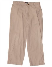 CHAPS Mens Straight Chino Trousers W34 L29 Beige Cotton BD13