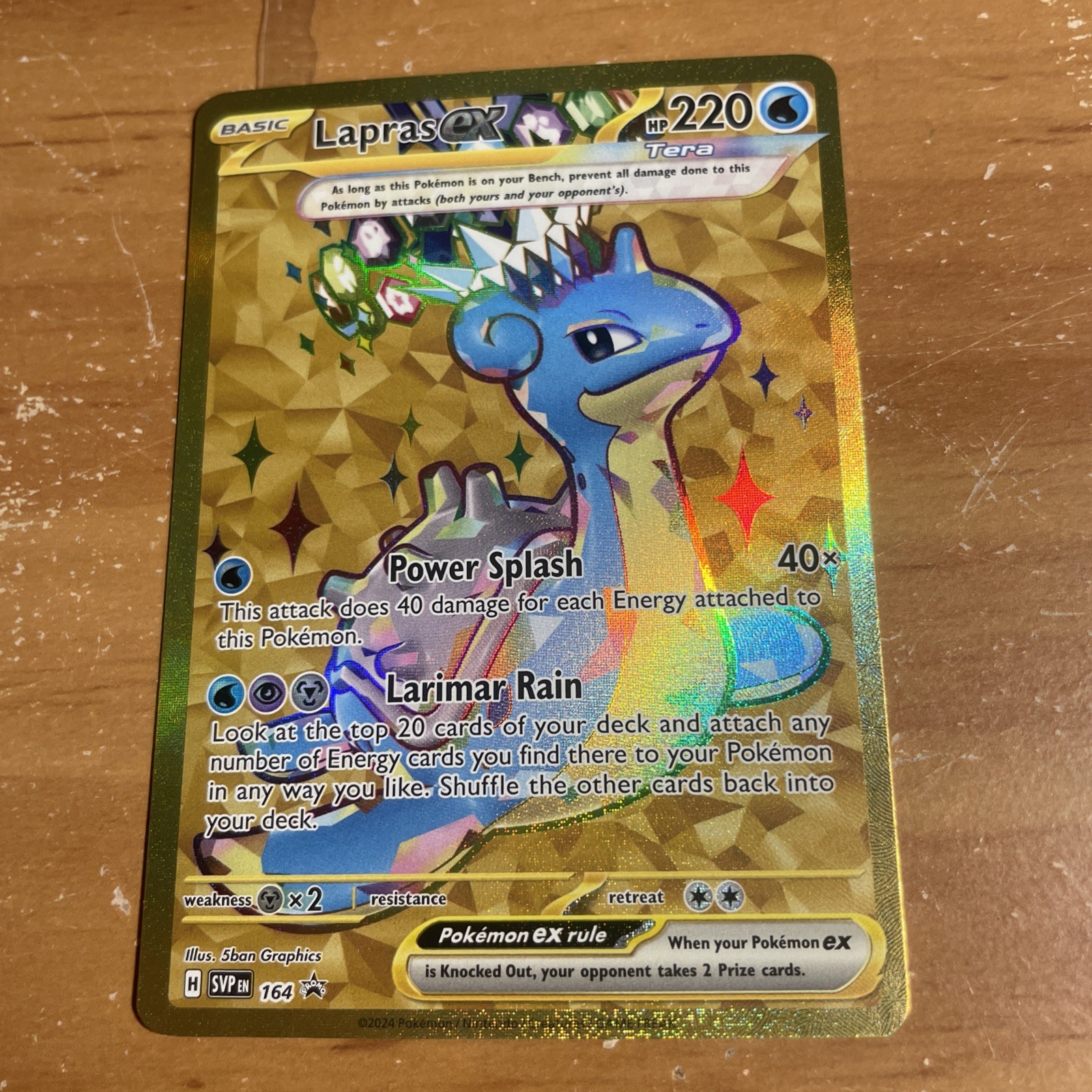 Lapras ex SVP164 Scarlet & Violet Black Star Promo Pokemon Card Mint