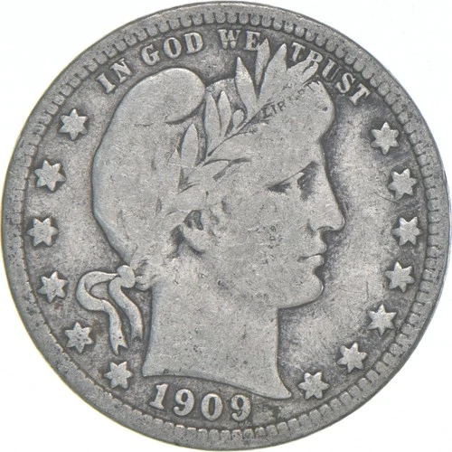 1909-S Barber Quarter Average Circ