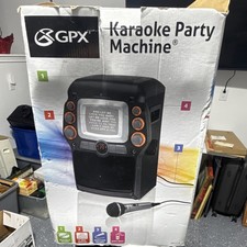GPX JM332B All-in-one Karaoke System CD G Playback Microphone Display Black