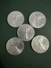 Lot of 5 - $1 American Silver Eagle 1 oz 2025