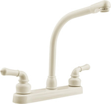 DF-PK210C-BQ Hi-Rise RV Kitchen Sink Faucet with Classical Levers Bisque Parchm