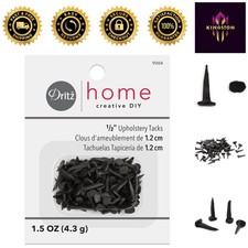Transform Your Furniture with 1/2-Inch Black Upholstery Tacks - 1.5 Ounce Pack