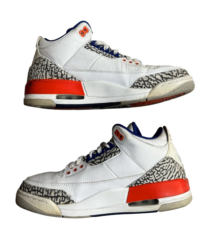 Nike Air Jordan 3 Retro Knicks Talla 9 Usado 136064-148 Foto 3 de 4