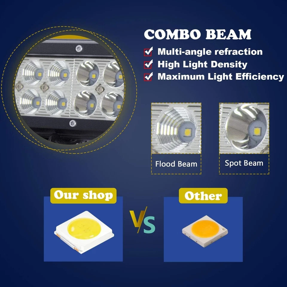 AUXTINGS 36 pulgadas 234W barra de luz LED todo terreno 36 '' 234 combo, negro Foto 3 de 4