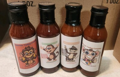 Pitmaster BBQ Sauce 4 Pack Gift Box Handcrafted by The Baboosic Trading Company.