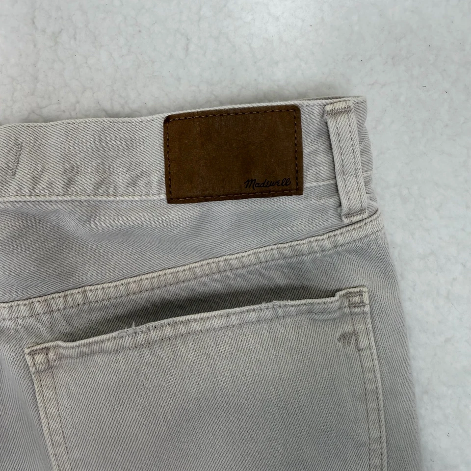 Pantalones de mezclilla rectos Madewell para mujer talla 28 gris beige 100 % algodón Foto 4 de 4