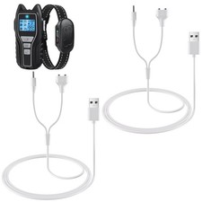 2-Pack Dog Shock Collar Charger Cord Replacement Training Collar, 2-in-1 USB ...