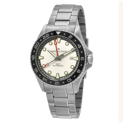 Hamilton Khaki Navy GMT Automatic Silver Dial Watch H82555150