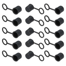 15pcs BNC-B Port Duct Covers Caps Silicone Plugs Protector, Black