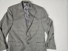 Lauren Ralph Lauren Blazer Mens 42R Gray 2 Button Herringbone Sport Coat Jacket