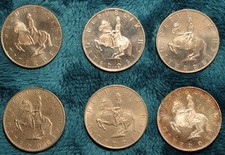 Lot of 6 Austrian 5 Shilling Coins, 1965 times 4, 1977 and 1978