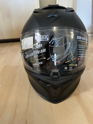 Motorrad Helm XS - Scorpion EXO-520 EVO Air Solid Integralhelm - schwarz matt