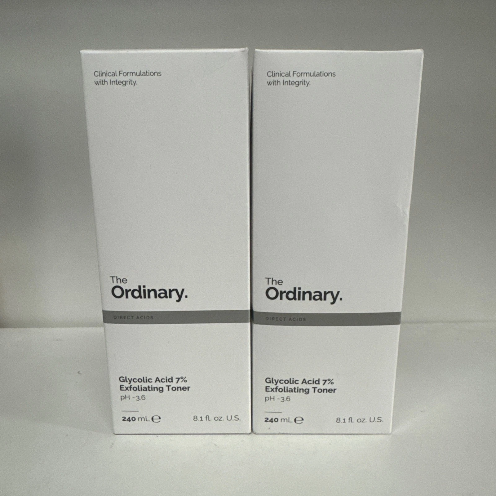 2 The Ordinary Glycolic Acid 7% Toning Resurfacing Solution New In Box!