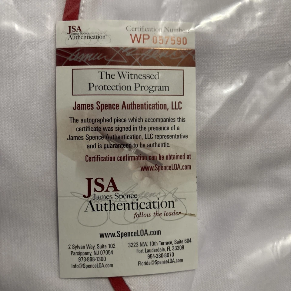 CURT SCHILLING SIGNED AUTO BOSTON RED SOX WHITE JERSEY JSA AUTHENTICATED - Image 2 of 4