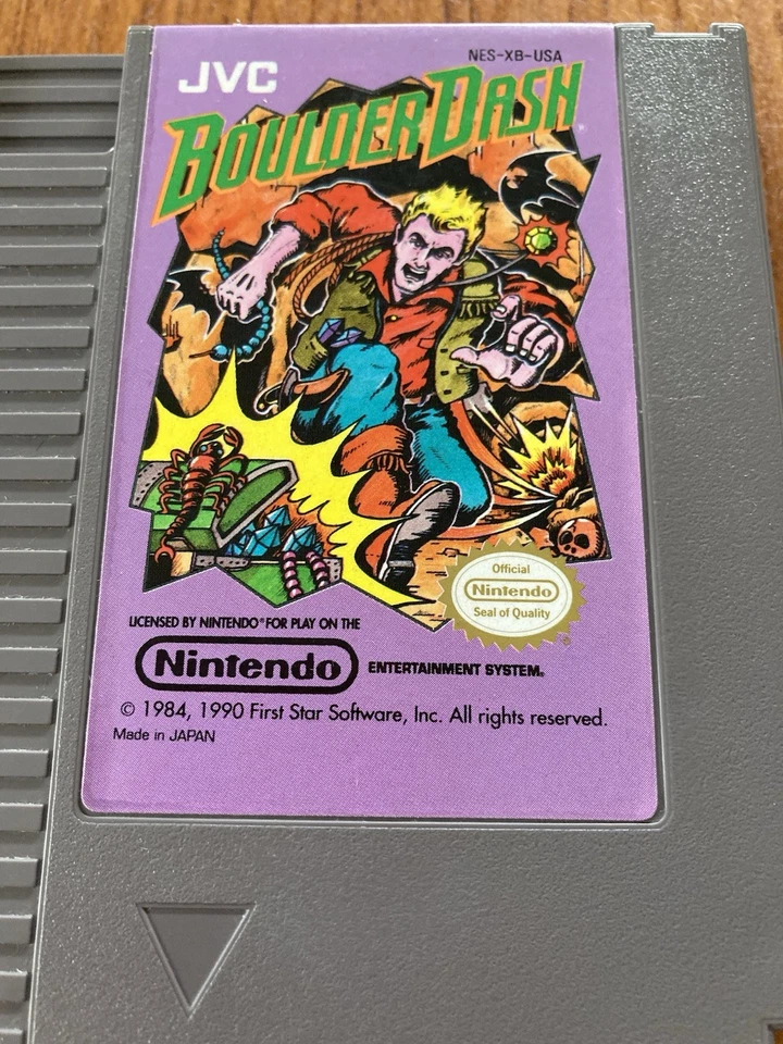 NES ~ BOULDER DASH ~ Nintendo Game 3 Screw NES-XB-USA Game Cart Only NTSC - Image 2 of 4