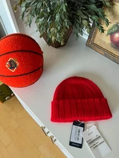 🔥 Drakes Drake's London Geelongora Wool Beanie Red