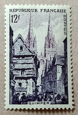 5D1-Timbre France YT 979 neuf ** année 1954 "quimper"