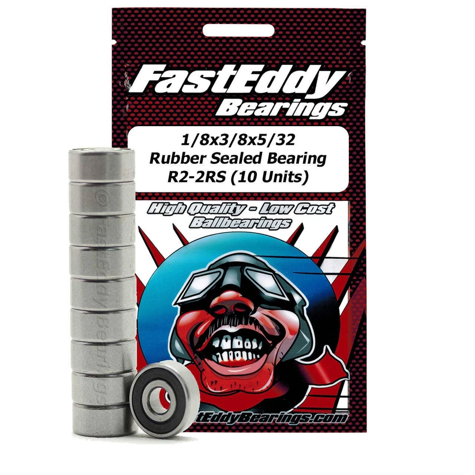 1/8x3/8x5/32 Rubber Sealed Bearing R2-2RS 10 Units - Image 1 of 1